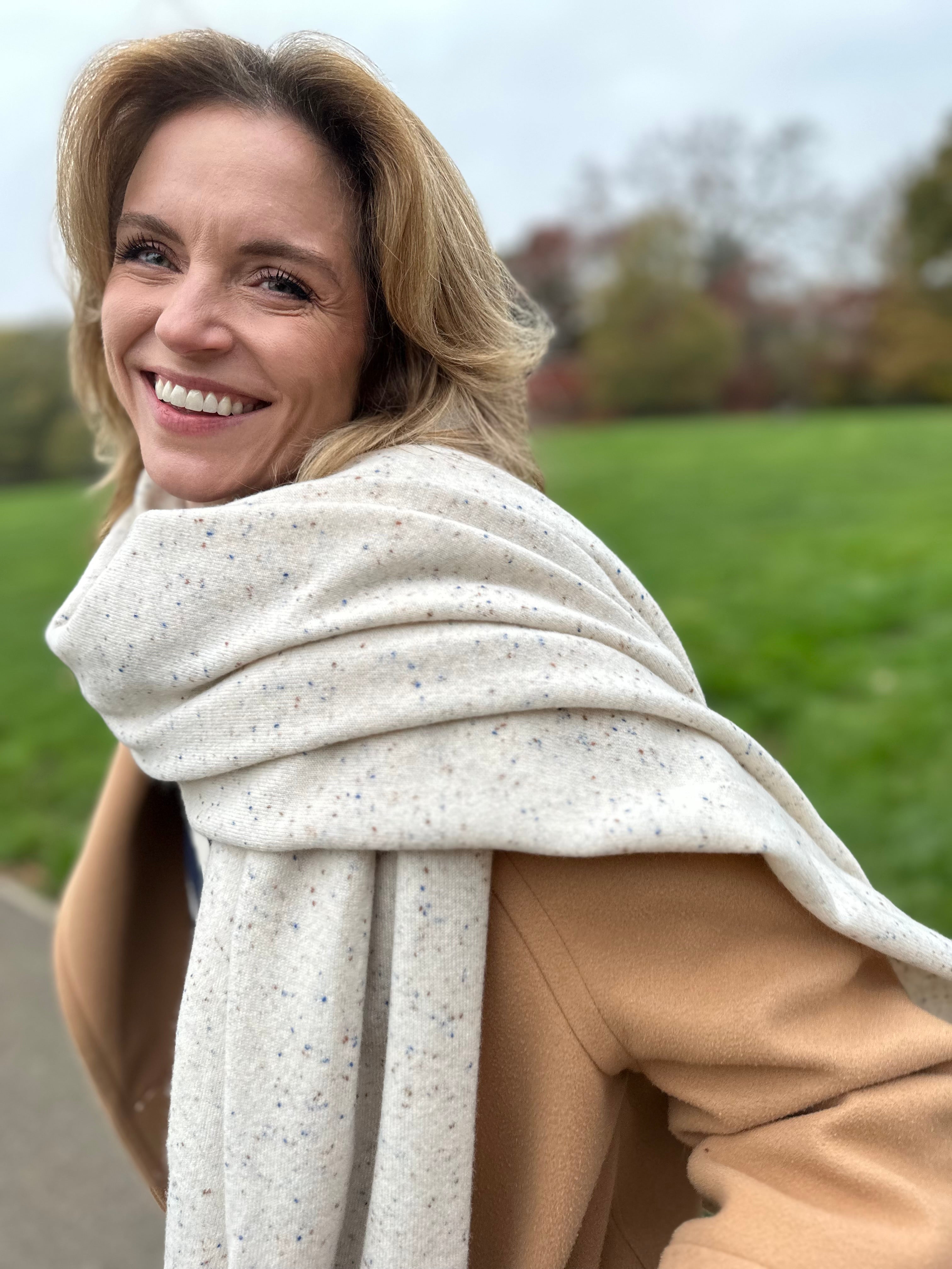 Cream Donegal Oversized Travel Wrap