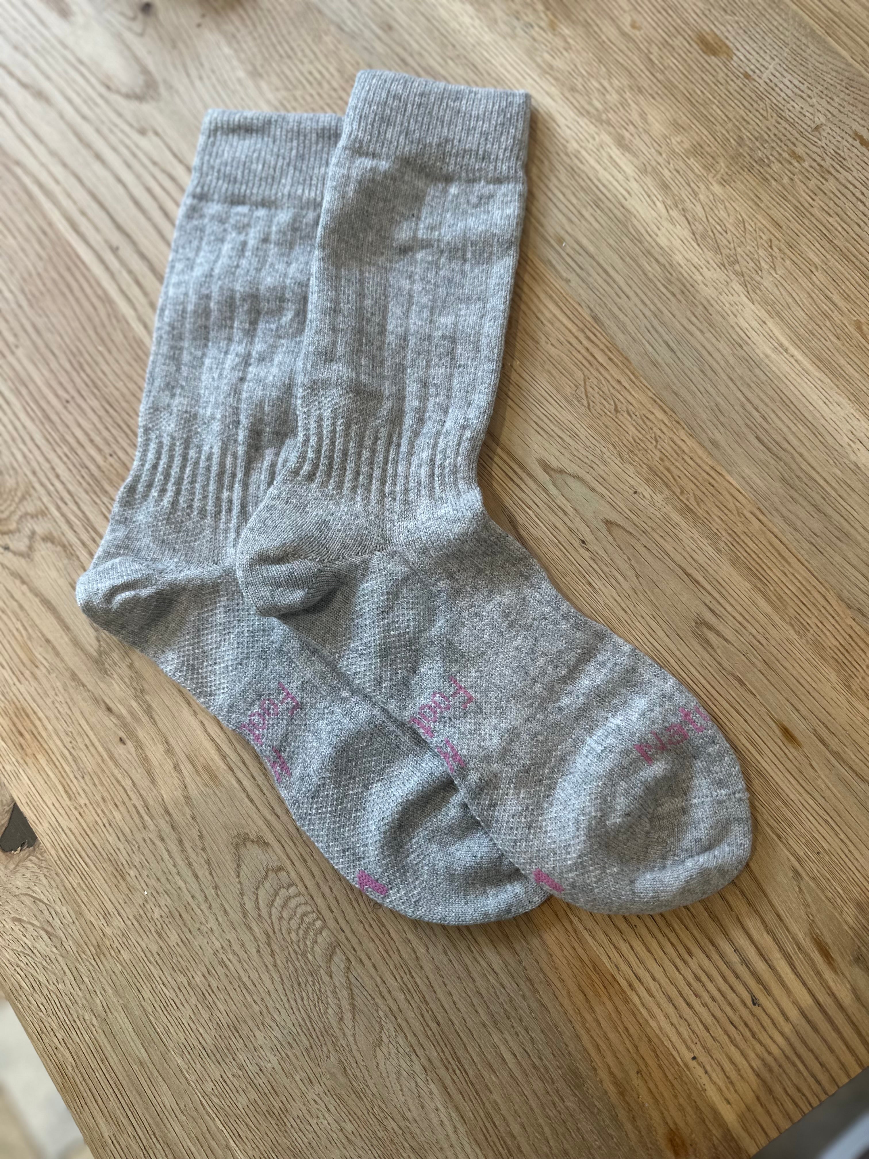 Grey Cashmere Socks