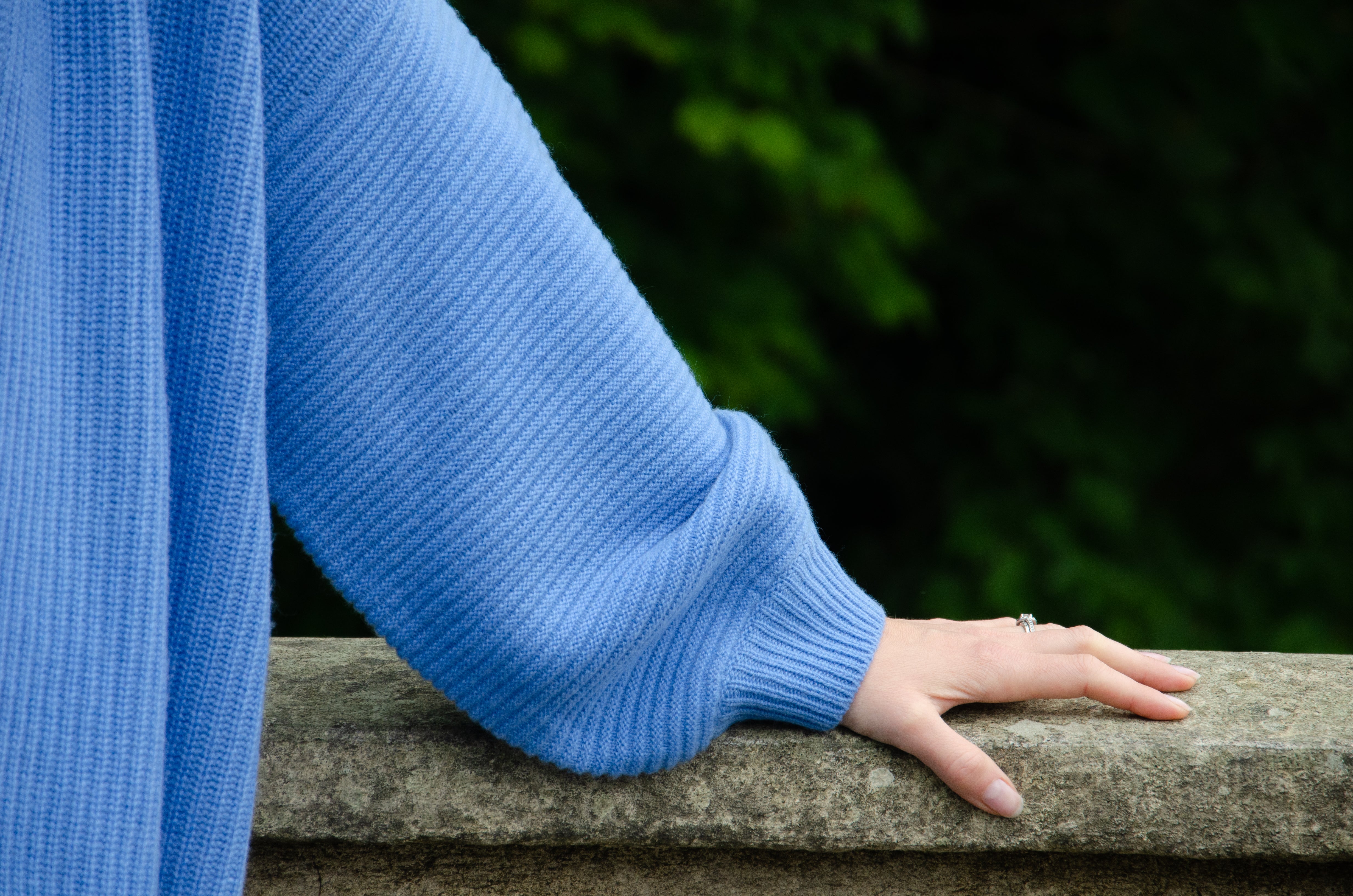 Cornflower blue cashmere on sale sweater